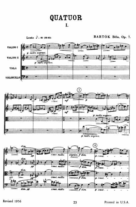 The String Quartets Of Bela Bartok (Complete) By Bela Bartok Free Sheet Music