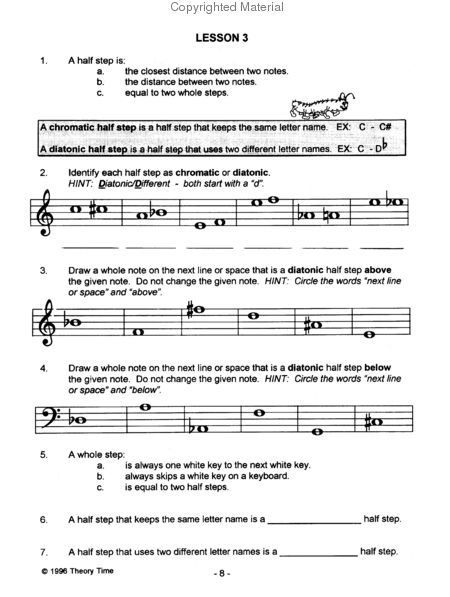 Theory Time: Grade Seven Workbook By Heather Rathnau Free Sheet Music