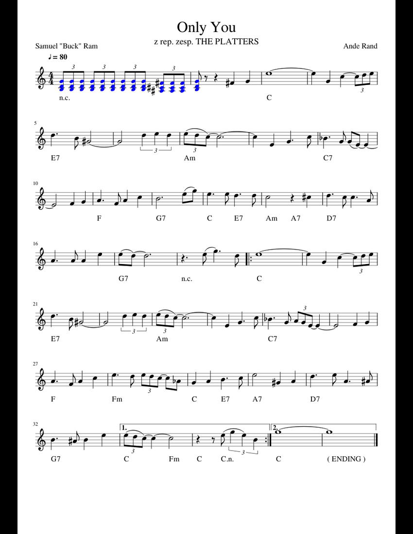 They'll Remember You - Score Only By John Ottman Free Sheet Music