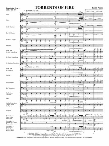 Torrents Of Fire By Larry Neeck Free Sheet Music