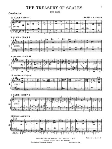 Treasury Of Scales For Band And Orchestra By Leonard B. Smith Free Sheet Music