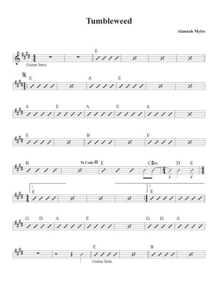 Tumbleweed By Sydney Stevens Free Sheet Music