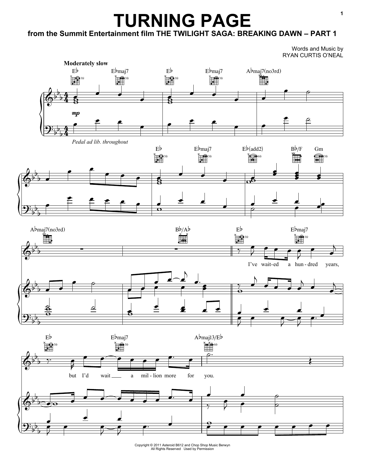 Turning Page By Sleeping At Last Free Sheet Music