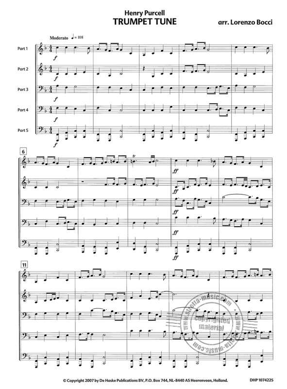 Two Famous Trumpet Tunes By Lorenzo Bocci Free Sheet Music