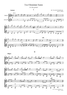 Two Ukrainian Songs By Alex Talanov Free Sheet Music