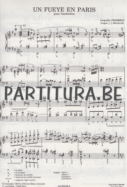 Un Fueye En Paris By Leopoldo Federico Free Sheet Music