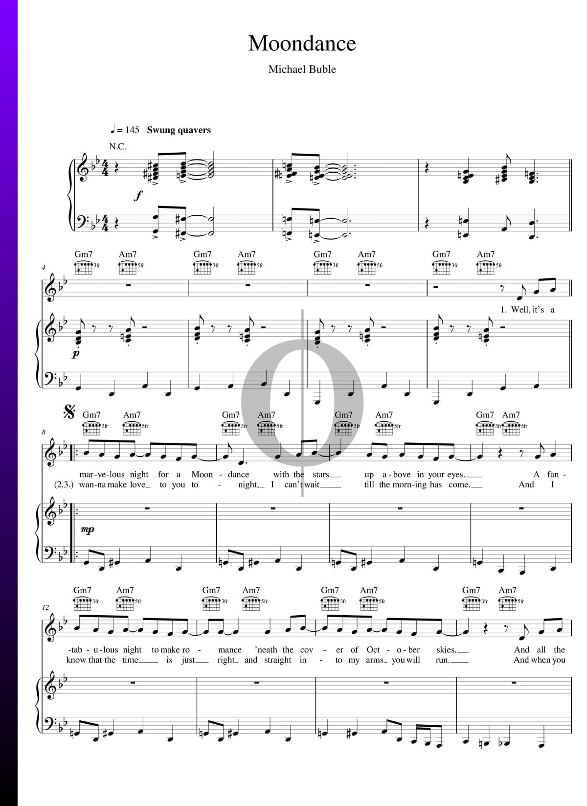 Van Morrison - Moondance By Van Morrison Free Sheet Music