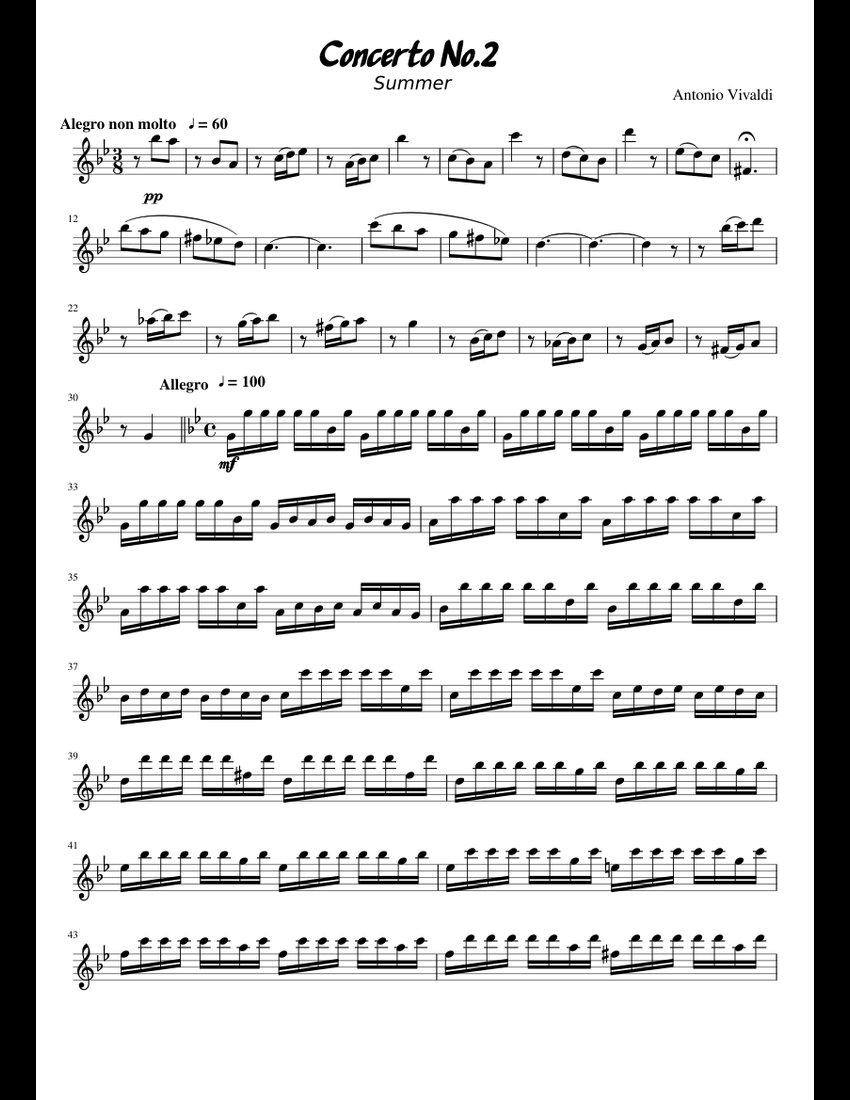 Violin Concerto No. 2 By Philip Glass Free Sheet Music