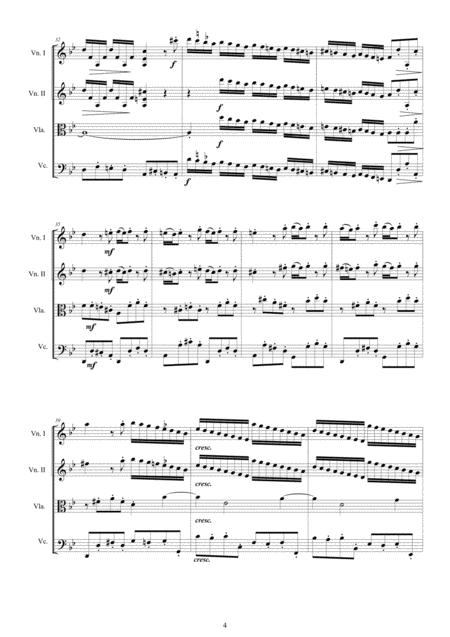 Vivaldi - Concerto In B Flat Major RV 164 For String Quartet By Antonio Vivaldi Free Sheet Music