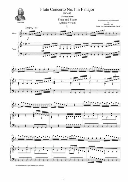 Vivaldi - Six Flute Concertos Op.10 For Flute And Piano - Full Scores And Flute Part By Antonio Vivaldi Free Sheet Music