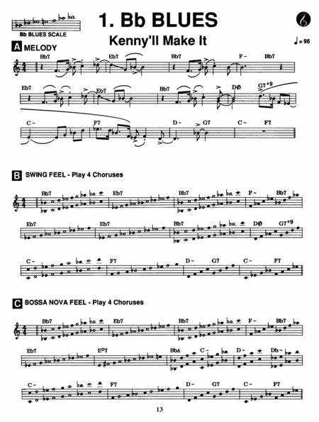 Volume 42 - Blues In All Keys By Jamey Aebersold Free Sheet Music