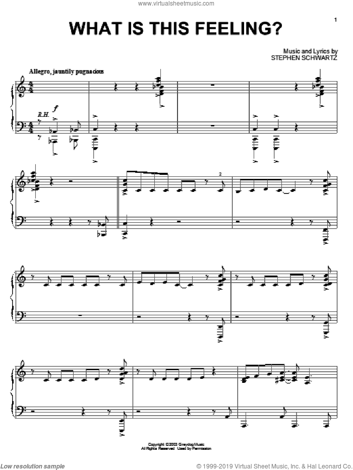 What Is This Feeling? (from Wicked) By N Free Sheet Music