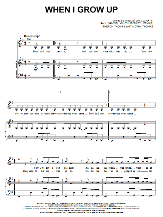 When I Grow Up By Tim Minchin Free Sheet Music