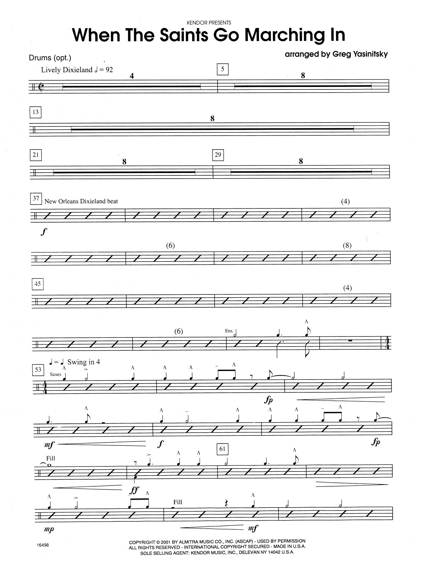 When The Saints Go Marching In (arr. Mac Huff) By Mac Huff Free Sheet Music