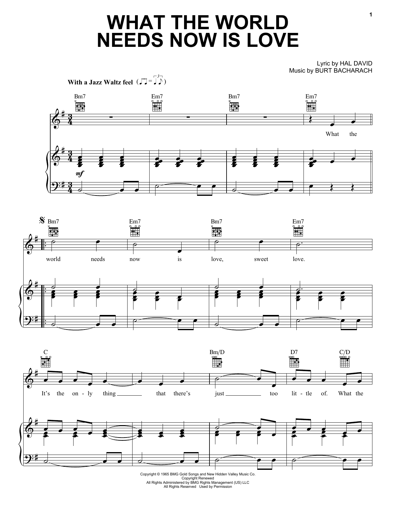 Who Needs Love? By Goldrich & Heisler Free Sheet Music