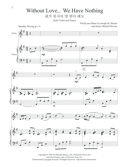 Without Love, We Have Nothing By Joseph M. Martin Free Sheet Music