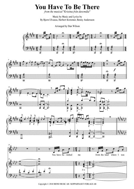 You Have To Be There By Susan Boyle Free Sheet Music