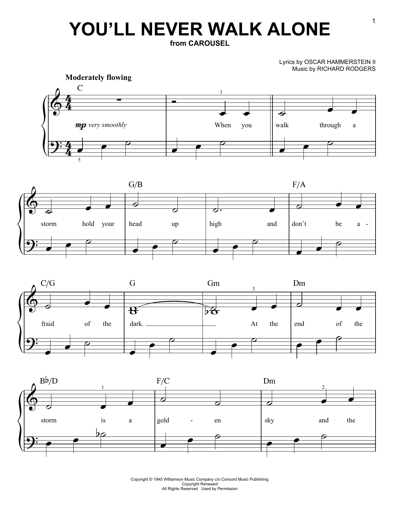 You'll Never Walk Alone By Richard Rodgers Free Sheet Music